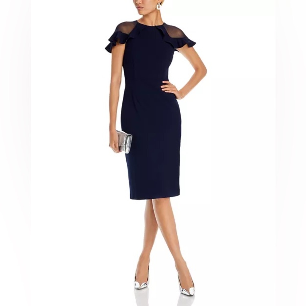 ELIZA J Ruffle Sleeve Cocktail Dress